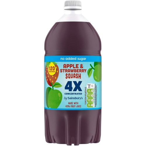 Sainsbury's Quadruple Strength Apple & Strawberry Squash (1.5 Litre)