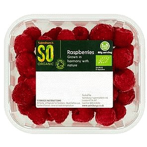 Sainsbury's Raspberries SO Organic (150g)