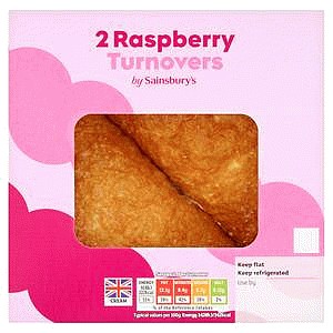 Sainsbury's Raspberry Turnovers (2 x 65g)