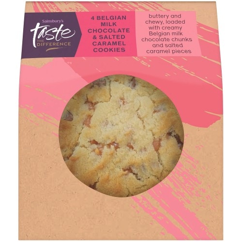 Sainsbury's Salted Caramel & Belgian Milk Chocolate Cookies Taste the Difference (4)
