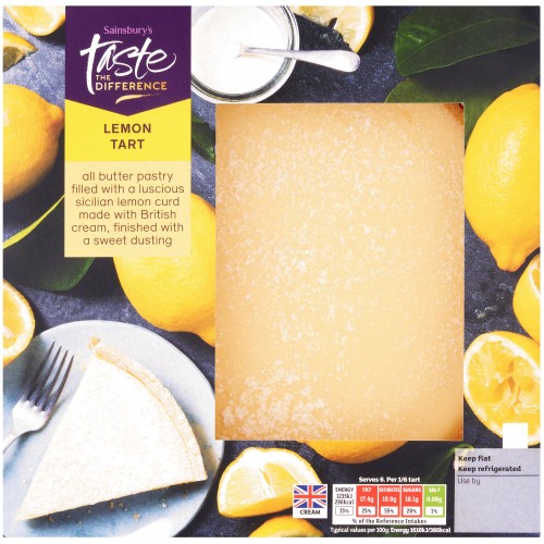 Sainsbury's Sicilian Lemon Tart Taste the Difference (460g)