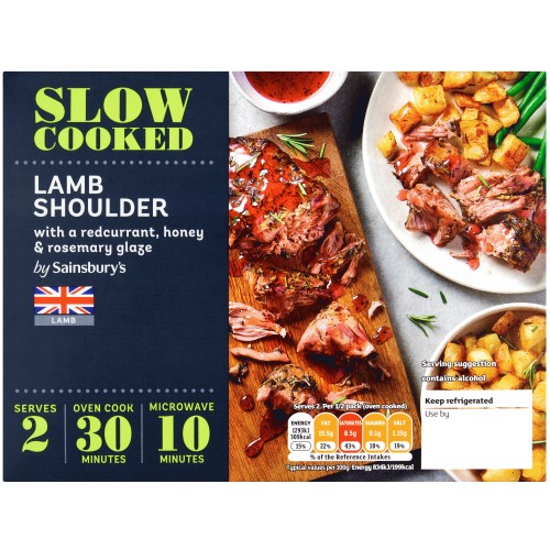 Sainsburys Slow Cooked Lamb Shoulder with a Redcurrant Honey & Rosemary Glaze (serves x2) (400g)