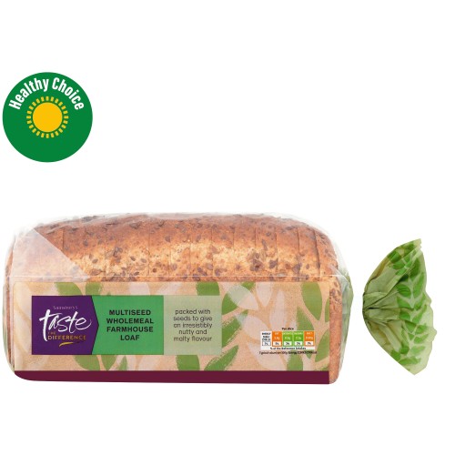 Sainsbury's Soft Multiseed Farmhouse Thick Sliced Wholemeal Bread Taste the Difference (800g)