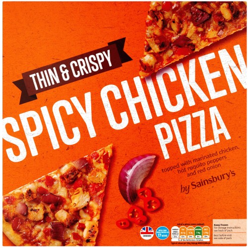 Sainsbury's Spicy Chicken Pizza (388g)