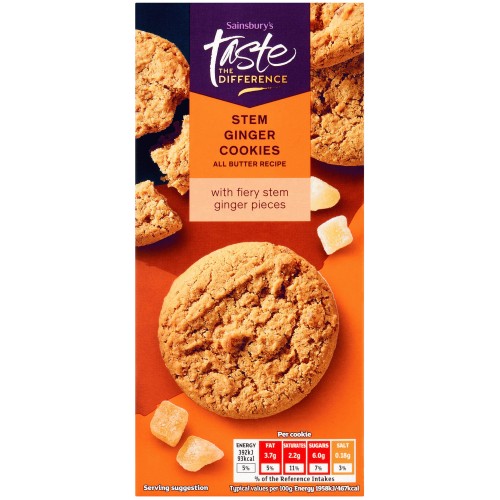Sainsbury's Stem Ginger Cookies Taste the Difference (200g)
