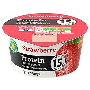 Sainsbury's Strawberry Protein Fat Free Yogurt (165g)