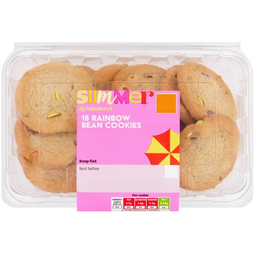 Sainsbury's Summer Rainbow Bean Cookies (18 x 198g)