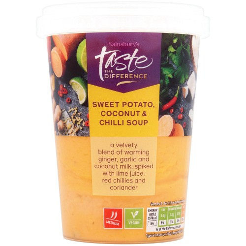 Sainsbury's Sweet Potato Coconut & Chilli Soup Taste the Difference (600g)