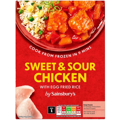 Sainsbury's Sweet & Sour Chicken & Rice Ready Meal For 1 (400g)