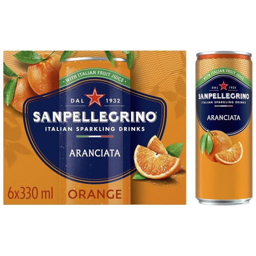 San Pellegrino Sparkling Orange Drink Cans (6 x 330ml)