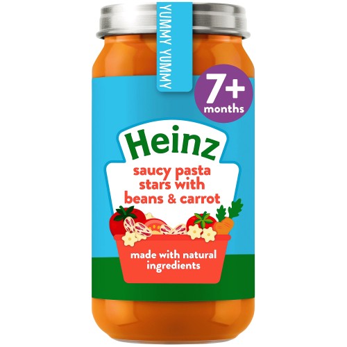 Saucy Pasta Stars with Beans & Carrot Baby Food 7+ Months (200g)