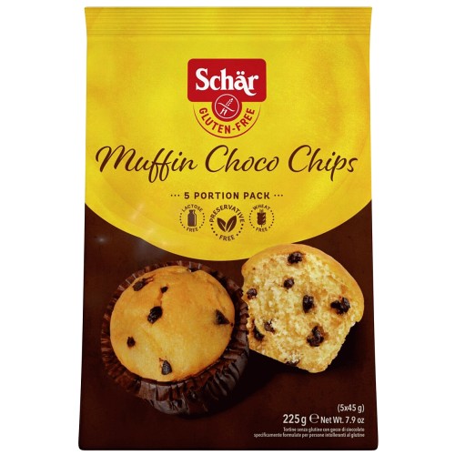 Schar Choco Chip Muffins (5 x 225g)