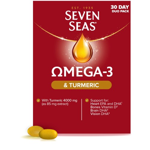 Seven Seas Omega-3 & Turmeric with Vitamin D 30 Day Duo Pack (60)