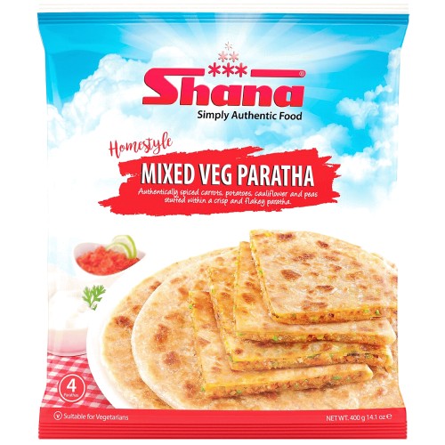 Shana Homestyle Mixed Vegetable Paratha (4 x 400g)