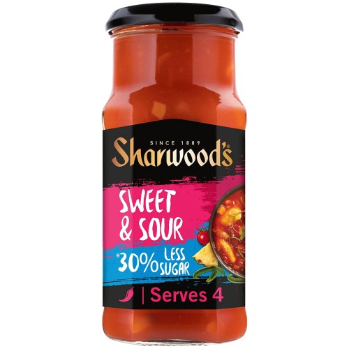 Sharwood's 30% Reduced Sugar Sweet & Sour Cooking Sauce (425g)
