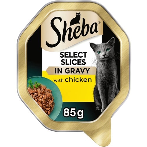 Sheba Select Slices Cat Food Tray with Chicken in Gravy (85g)