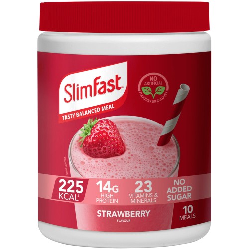 SlimFast Strawberry Meal Shake Powder 10 Meals (365g)