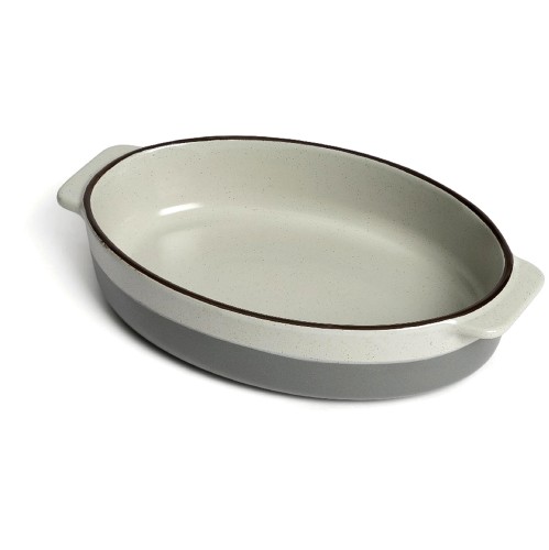 Speckle Medium Ceramic Oval Roaster - Grey (29cm)