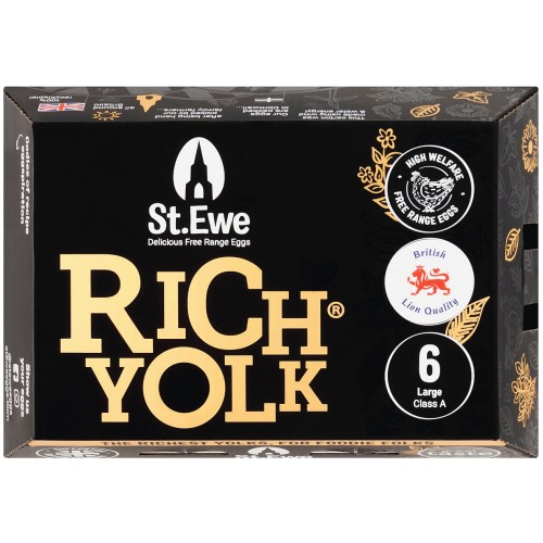 St. Ewe Rich Yolk 6 Free-Range Eggs Large (6)