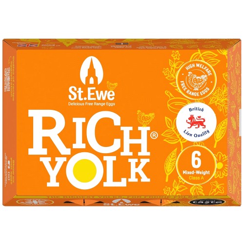 St. Ewe Rich Yolk Free Range Eggs (6 x 288g)