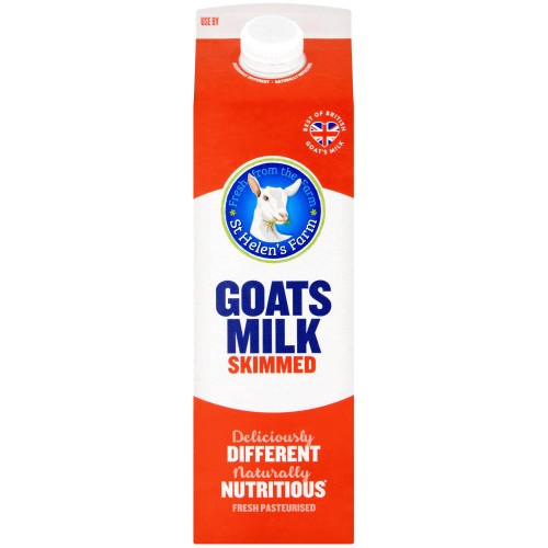 St Helen's Farm Fresh Skimmed Goats Milk (1 Litre)