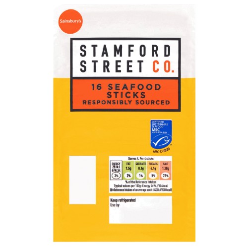 Stamford Street Co. MSC Seafood Sticks (16 x 250g)