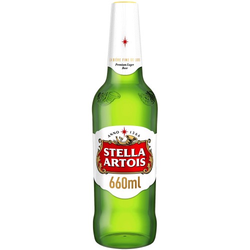 Stella Artois Belgium Premium Lager Beer Bottles (660ml)