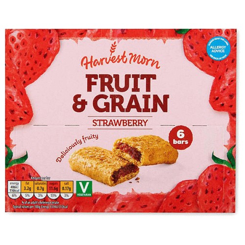 Strawberry Fruit & Grain Cereal Bars (6)