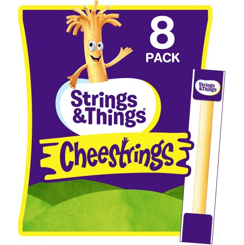 Strings & Things Cheestrings Cheddar Cheese Snack (8 x 160g)