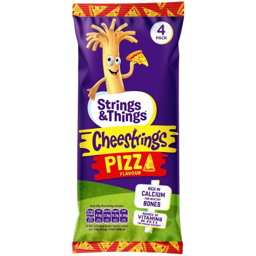 Strings & Things Pizza Flavour Cheestrings (4 x 20g)