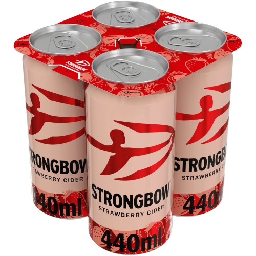 Strongbow Strawberry Cider 4% ABV Can (4 x 440ml)