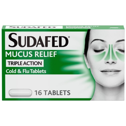 Sudafed Mucus Relief Triple Action Tablets (16)