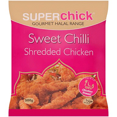 Super Chick Sweet Chilli Shredded Chicken (500g)