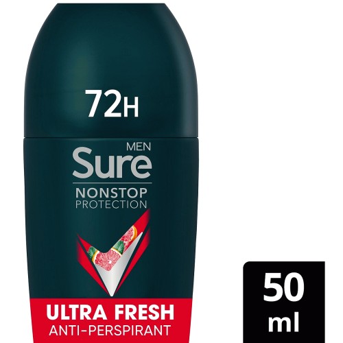 Sure Men 72hr Nonstop Antiperspirant Deodorant Roll On Ultra Fresh (50ml)