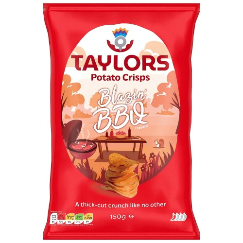 Taylors Blazin BBQ Flavour Potato Crisps