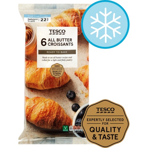 Tesco 6 All Butter Croissants (255g)