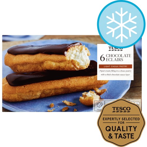 Tesco 6 Chocolate Eclairs (160g)
