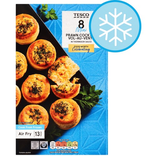 Tesco 8 Mini Prawn Cocktail Vol-Au-Vents (168g)