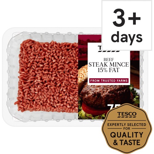 Tesco Beef Steak Mince 15% Fat (750g)