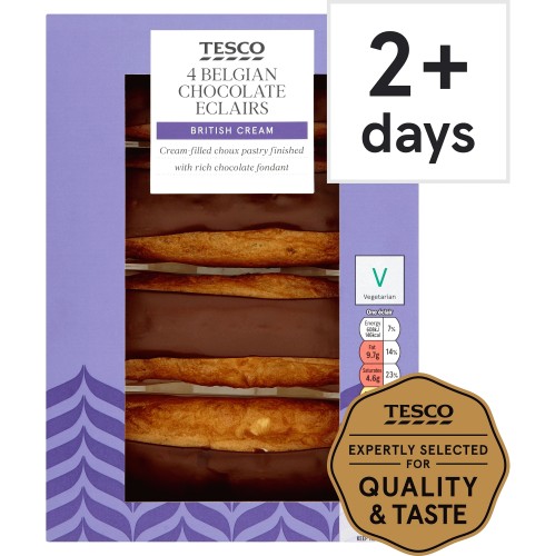 Tesco Belgian Chocolate Eclairs (4)