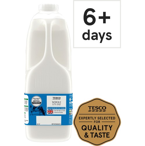 Tesco British Whole Milk (2.272l, 4pts)