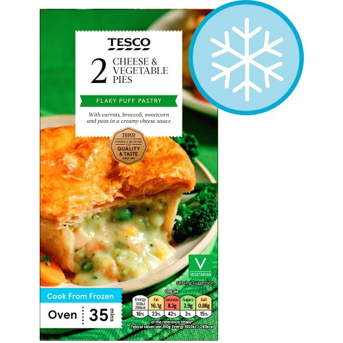 Tesco Cheese & Veg Pies (284g)