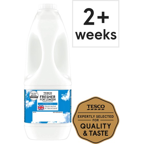 Tesco Filtered Whole Milk (2 Litre)
