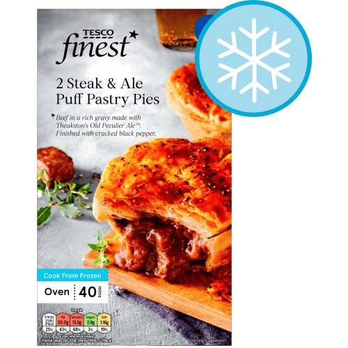 Tesco Finest 2 Steak &Ale Pies (400g)