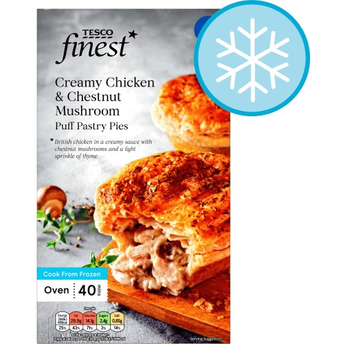 Tesco Finest Chicken& Chestnut Mushroom Pies (400g)