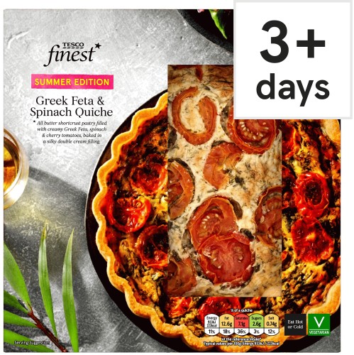 Tesco Finest Feta Spinach & Cherry Tomato Quiche