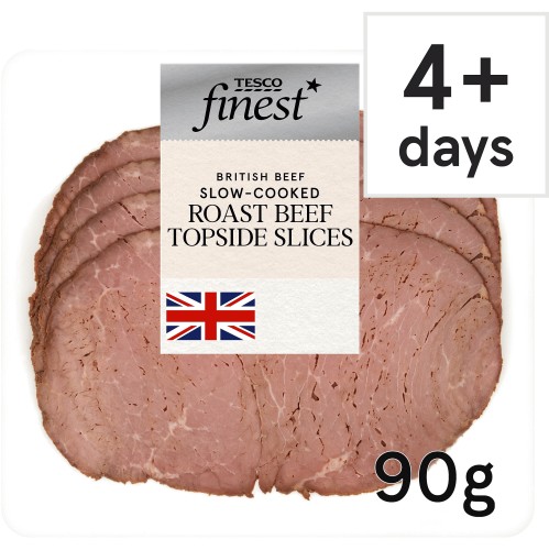 Tesco Finest Slow Cooked Roast Beef Topside Slices (90g)