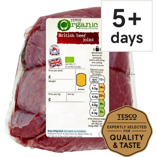 Tesco Organic Beef Roasting Joint