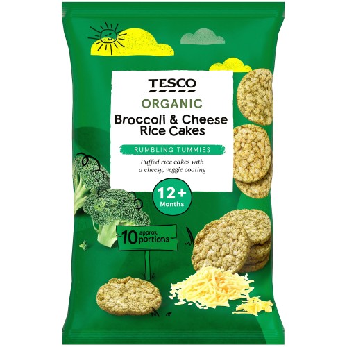 Tesco Organic Broccoli & Cheese Rice Cakes (40g)