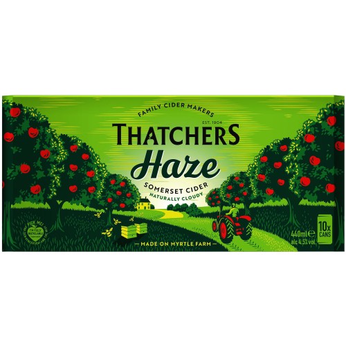 Thatchers Haze Cloudy Somerset Cider Can (10 x 440ml)
